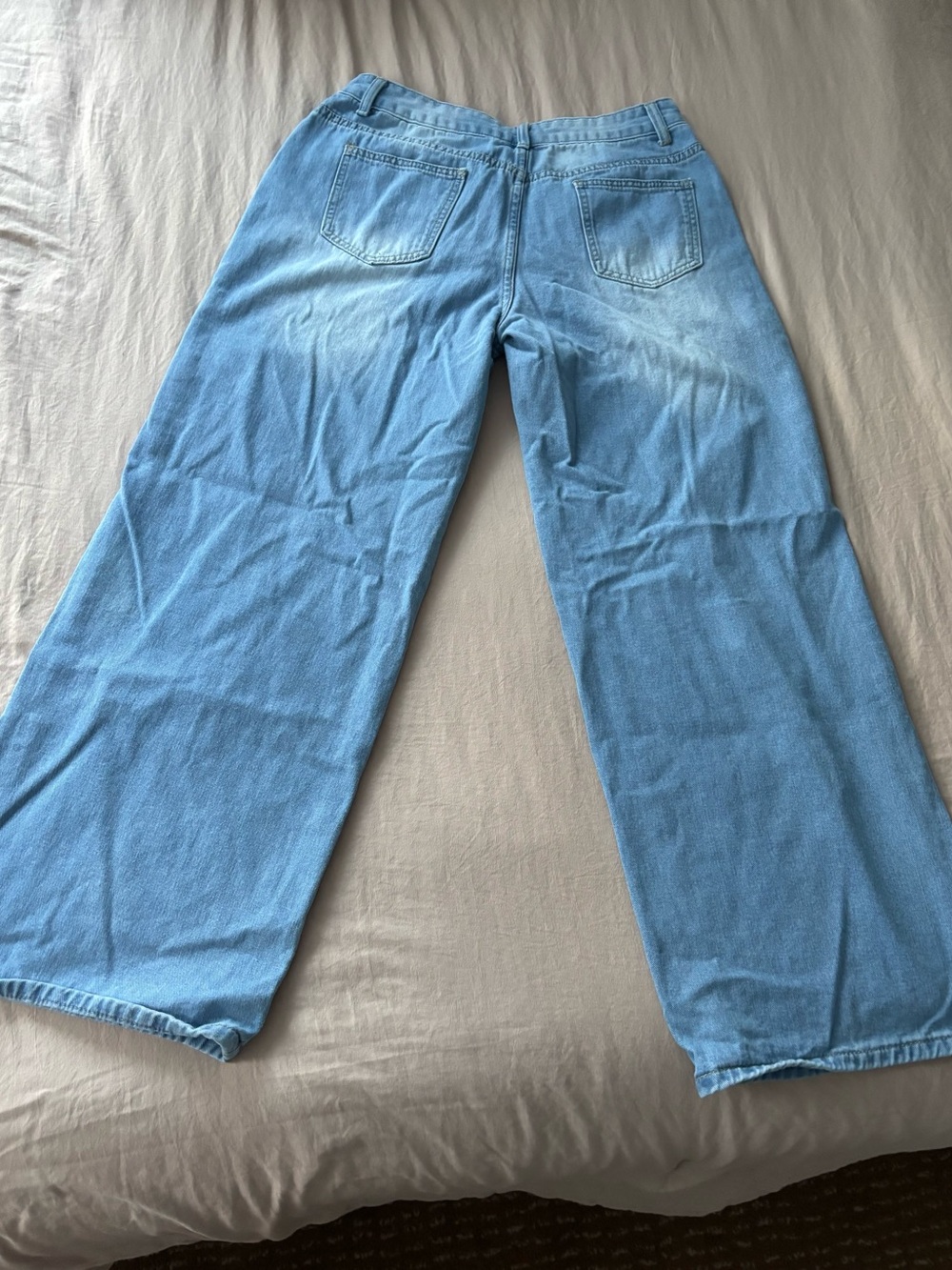 SHEIN Light Blue Wide-Leg Jeans